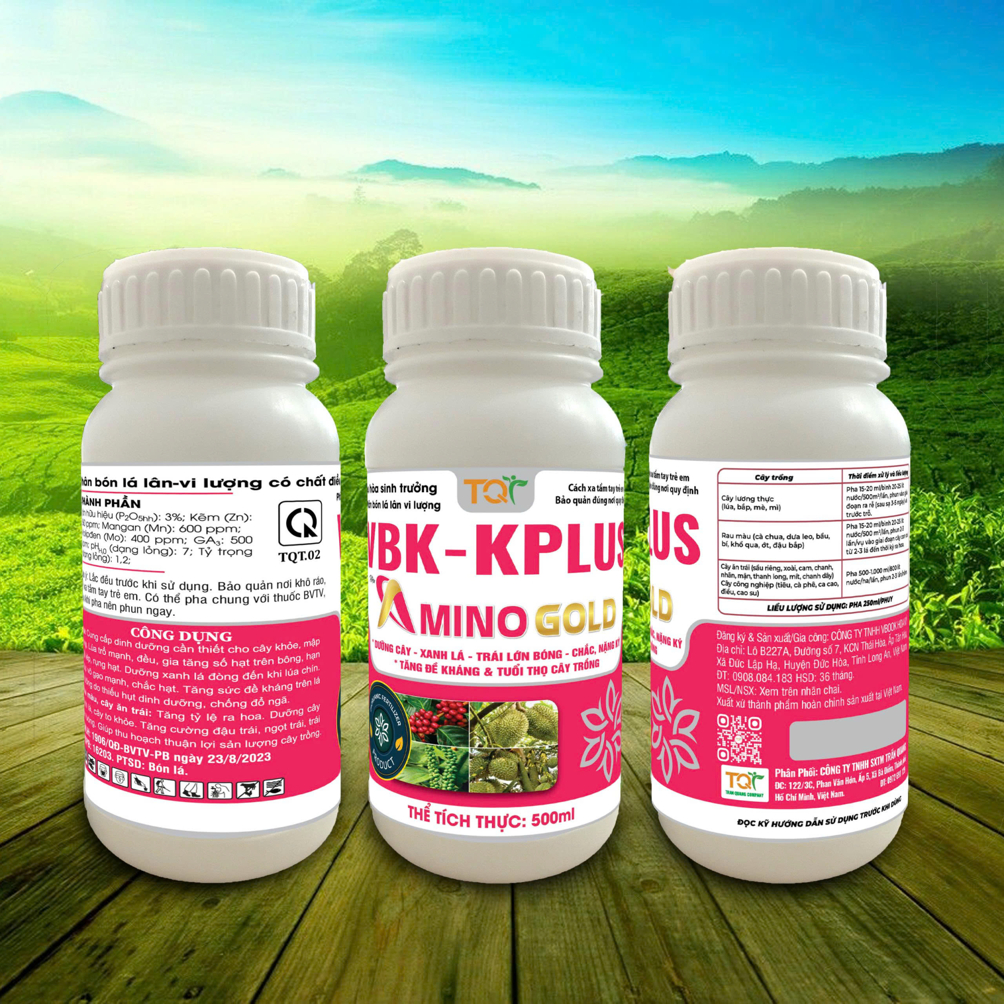 Phân bón lá lân vi lượng VBK-Kplus (Amino Gold) - 500ml