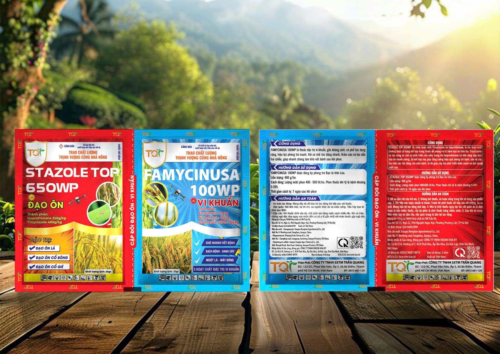 Thuốc trừ bệnh Cặp đôi Stazole Top 650WP + Famycinusa 100WP