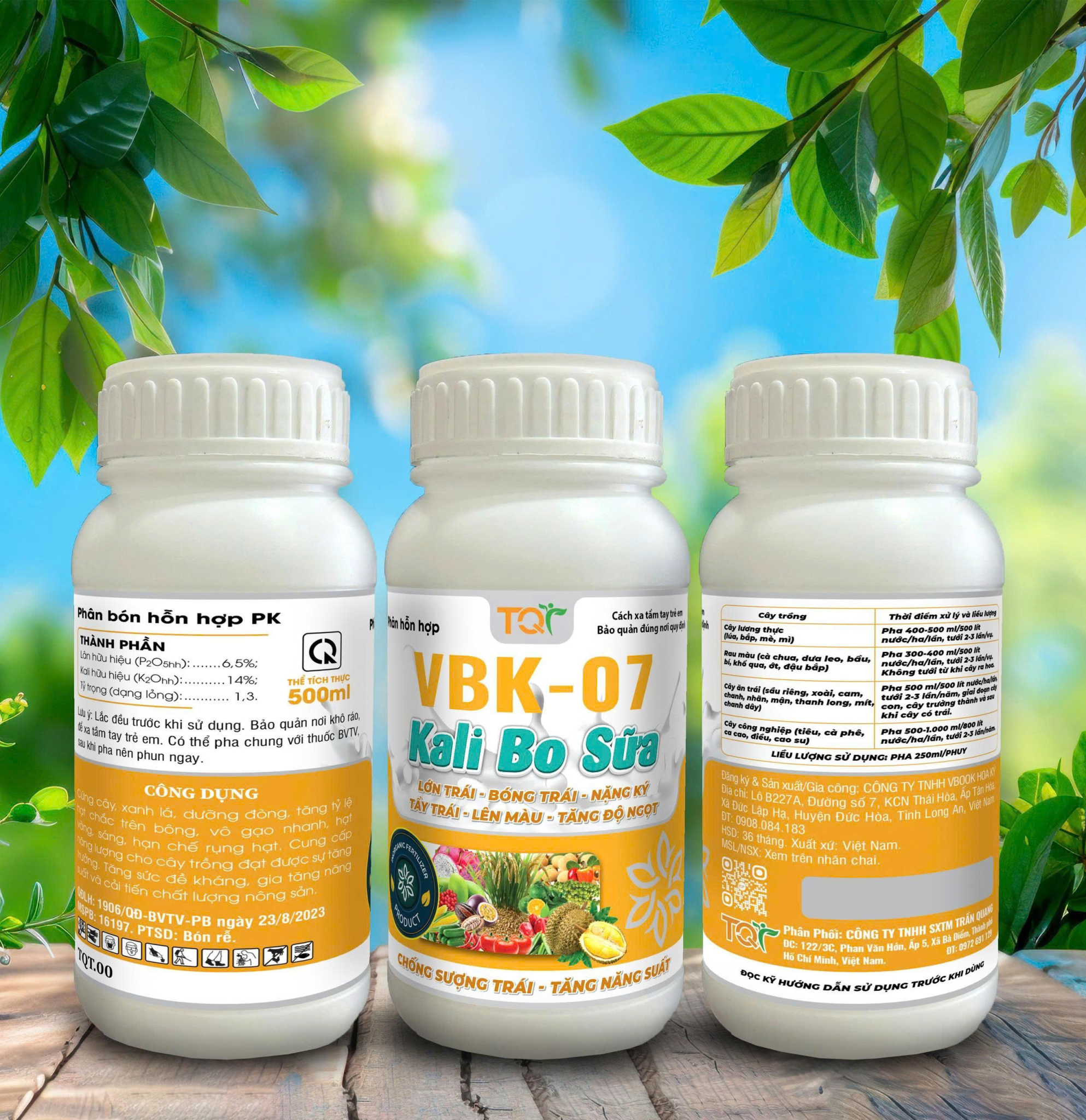 Phân hỗn hợp VBK-07 (Kali Bo Sữa) - 500ml 