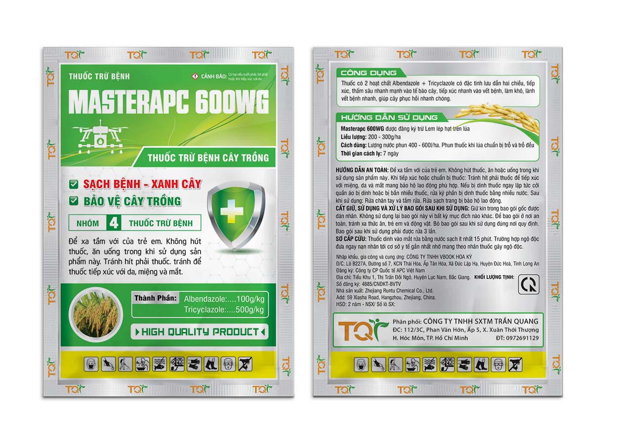 Thuốc trừ bệnh Masterapc 600WG - 100gr