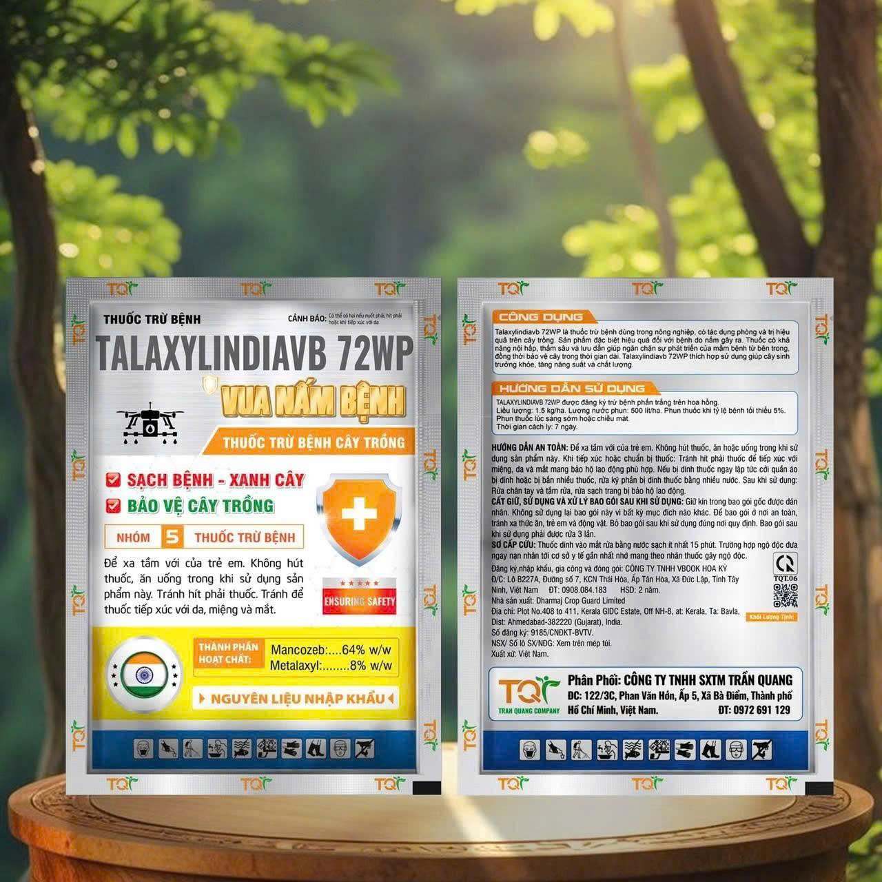 Thuốc trừ bệnh Talaxylindiavb 72WP (Vàng) - 1kg