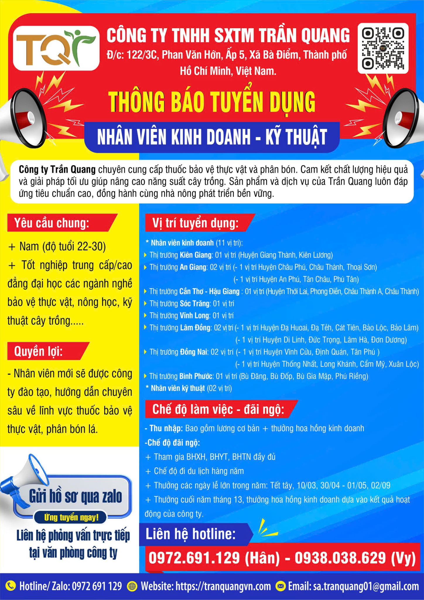 Tuyển dụng nhân viên kinh doanh - Kỹ thuật 